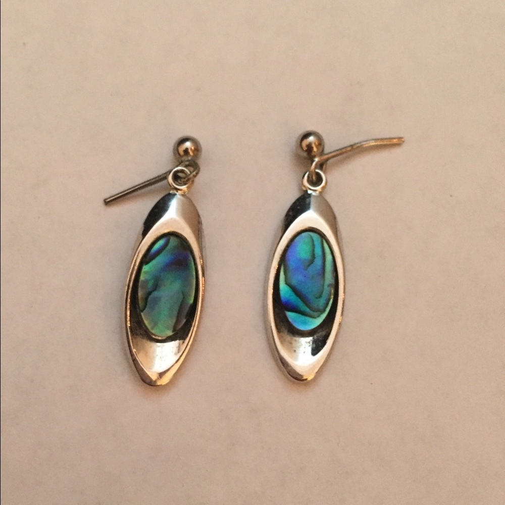 Vintage Albalone Pearl Earrings